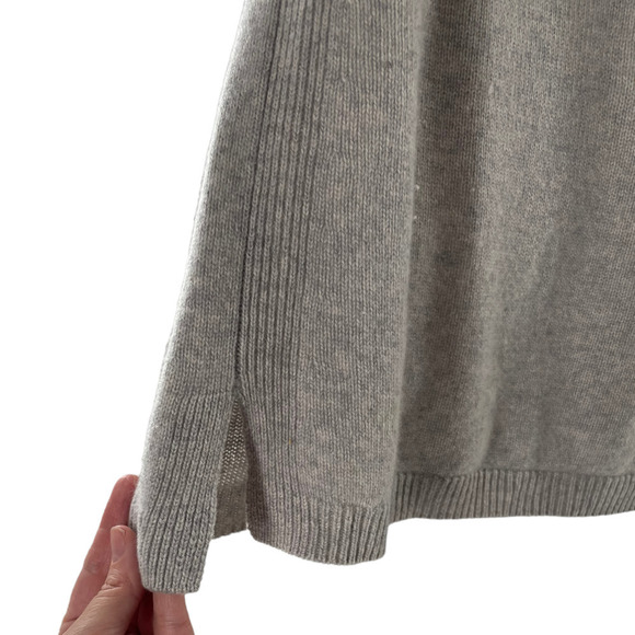 TALBOTS GREY CASHMERE CREW NECK SWEATER - Picture 3 of 11